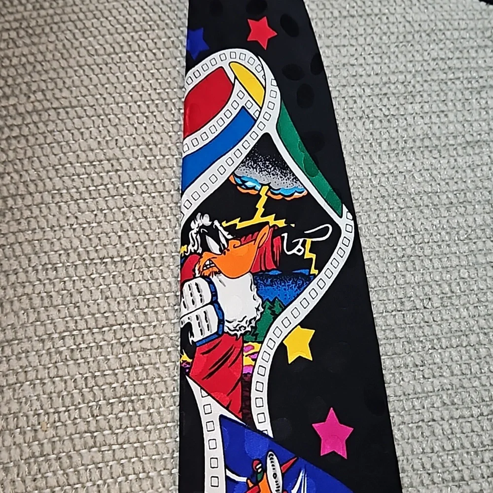 Vintage Looney Tune Mania Tie Necktie Silk Hand Made Warner Bros